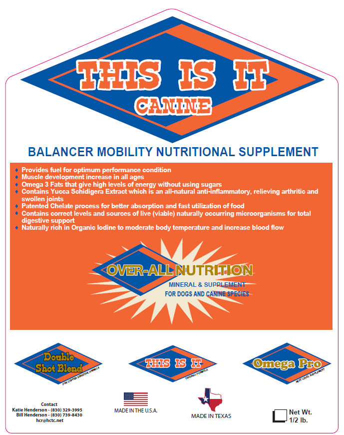 This is It Canine Formula Informational Flyer